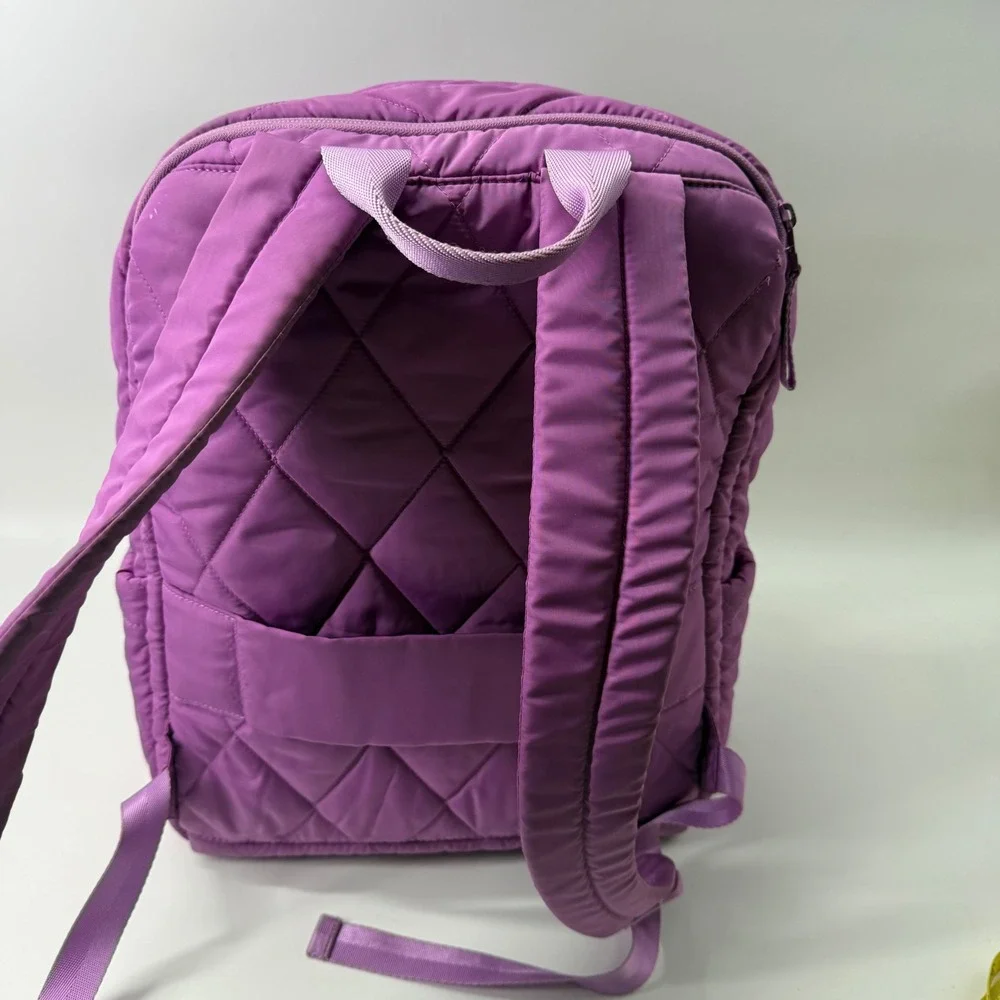 Vera Bradley Quilted Performance Twill Backpack and Lunch Bag Set Purple Orchad